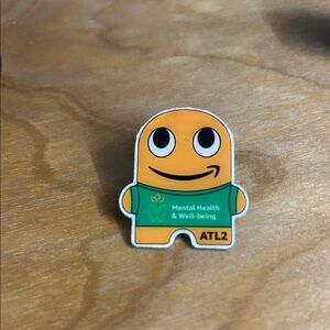 Orange Mental Health & Well-being Peccy Pin